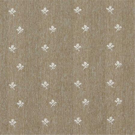 DESIGNER FABRICS 54 in. Wide Light Brown And Ivory- Mini Flowers Country Style Upholstery Fabric C639